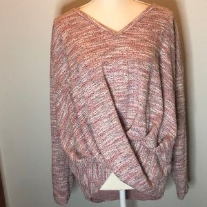 NWT Knit Lou and Grey Faux Wrap Top